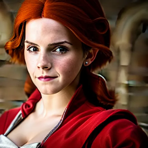 Prompt: Triss Merigold cosplay by Emma Watson, 8k, professional photography, cinematic studio shot