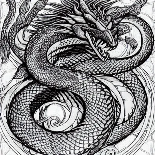 Prompt: photo of hybrid of snake and dragon, satanic