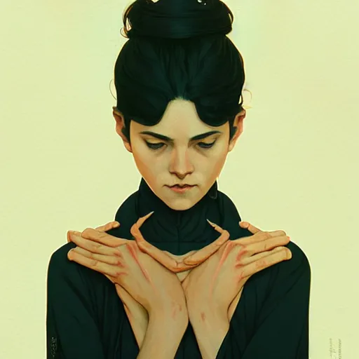 Image similar to symmetry!! portrait of a silhouette of a woman in the world of sachin teng, horror, fashion, dark!! intricate, elegant, highly detailed, digital painting, artstation, concept art, smooth, sharp focus, illustration, art by artgerm and greg rutkowski and alphonse mucha