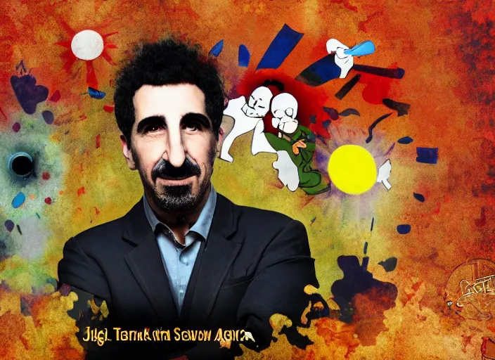 Image similar to serj tankian children's show, extremely detailed, promo image, high quality,