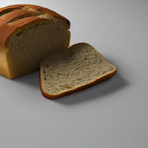 Image similar to slice of moldy bread with a sad face, pixar, 8 k, octane render