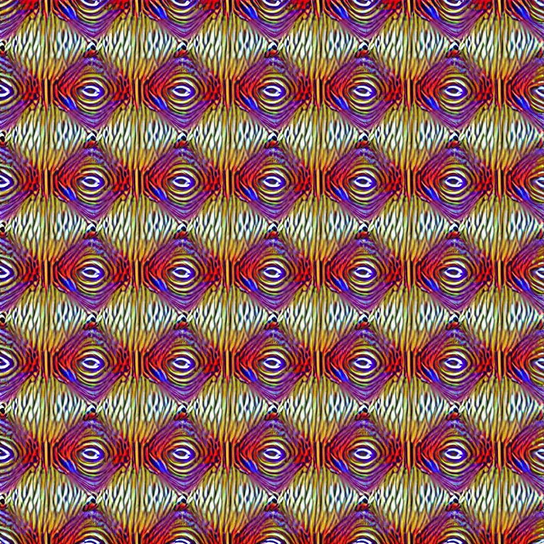 Prompt: illusory motion dazzle two - color symmetry pattern, perlin noise prismatic optical illusion