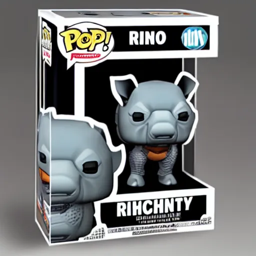 Image similar to rhino as a truck funko pop