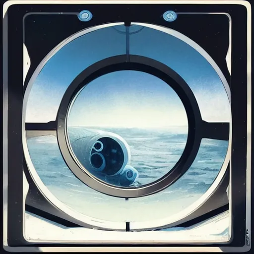 Image similar to Perspective Through the spaceship porthole window, wide shot, broad detail, outside there is a shadow monster by Greg Rutkowski