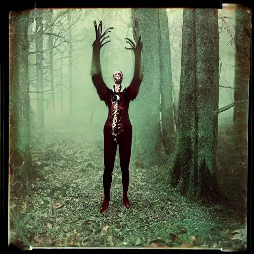 Image similar to kodak portra 4 0 0, wetplate, photo of a surreal artsy dream scene, horror, animal, carneval, grotesque