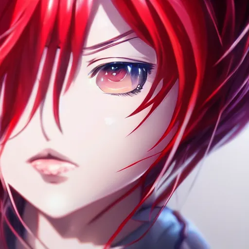 Image similar to anime portrait of Rias Gremory by Stanley Artgerm Lau, WLOP, Rossdraws, James Jean, Andrei Riabovitchev, Marc Simonetti, and Sakimichan, trending on artstation