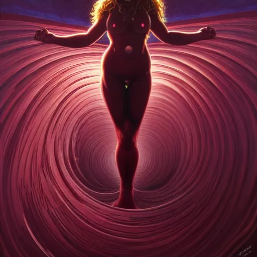 Prompt: fluid swirl masses of burgundy oil paints building chaotic satin structure of unreal beautiful girl in other dimensions, one point perspective, billion details, moebius, bao pham, donato giancola, larry elmore, masterpiece, trending on artstation, featured on pixiv, cinematic composition, beautiful lighting, sharp, details, hyper - detailed, hdr, 4 k, 8 k