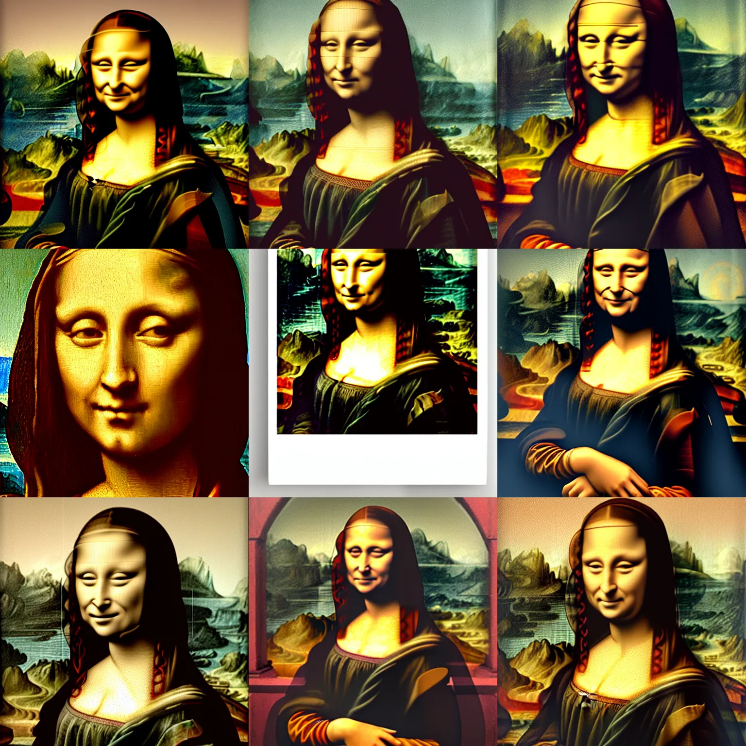 Prompt: nicole aniston as mona lisa by leonardo davinci