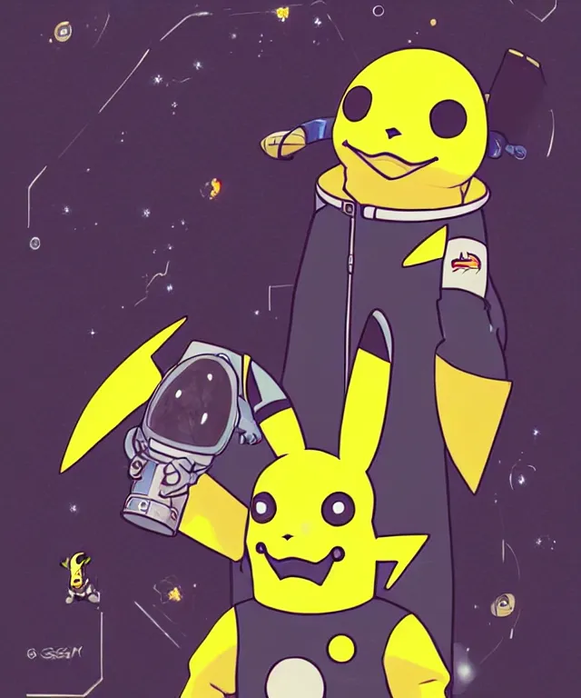 Image similar to a portrait of an anthropomorphic cyberpunk pikachu wearing a spacesuit, holding moon cheese, cyberpunk!, fantasy, elegant, digital painting, artstation, concept art, matte, sharp focus, illustration, art by josan gonzalez