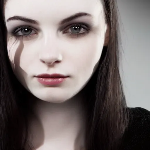 Image similar to beautiful Scottish dark haired woman, pale skin, anima projection