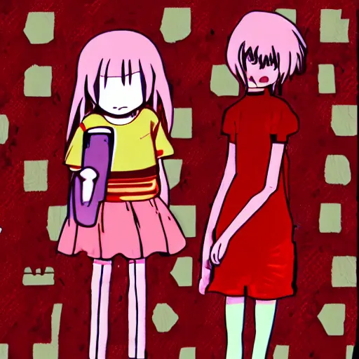 Image similar to monoko and monoe yume Nikki