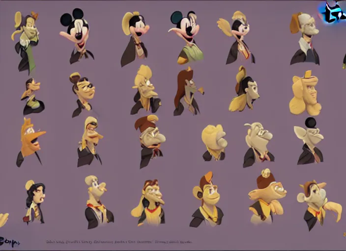 Image similar to disney character design pipeline test