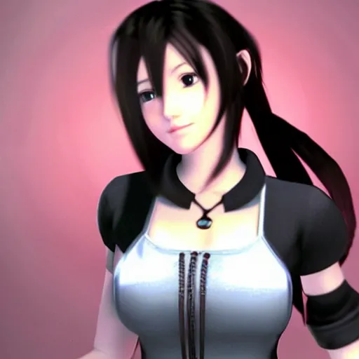 Image similar to aerith gainsborough mixed with tifa lockhart