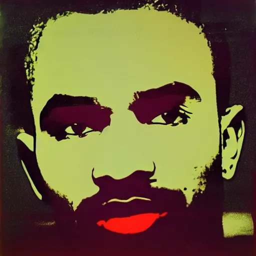 Image similar to frank ocean, by Andy Warhol