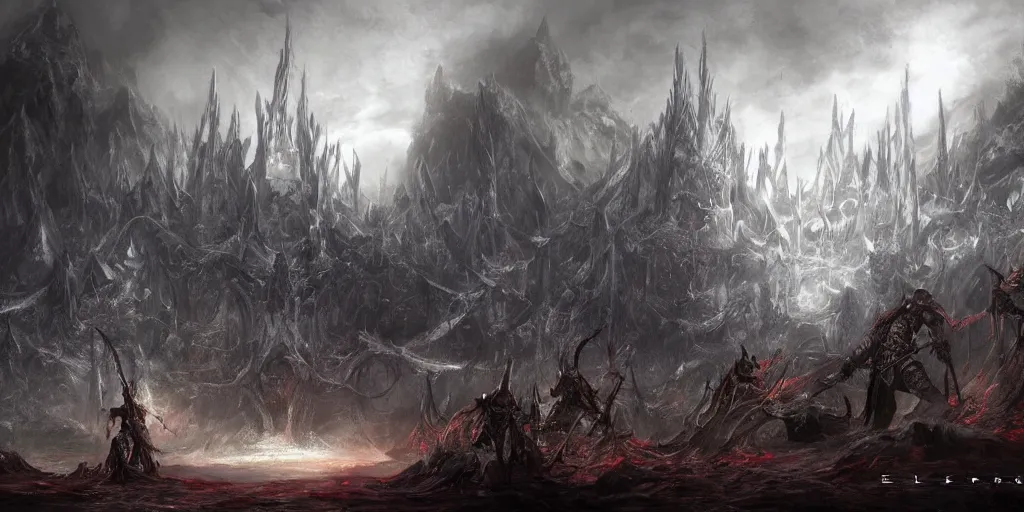 Image similar to world of elden ring concept art