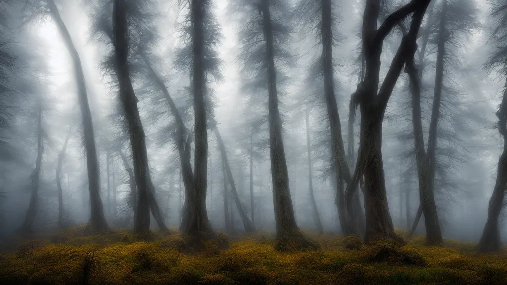 Prompt: incredible trees in a forest marc adamus, beautiful dramatic lighting