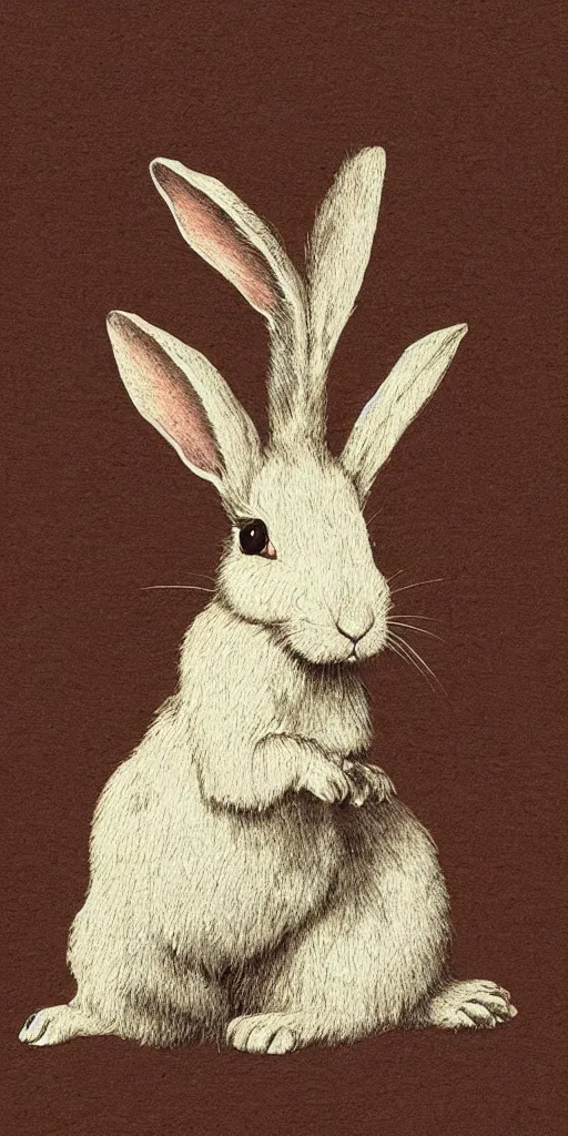 Image similar to a rabbit in the style of da vinci