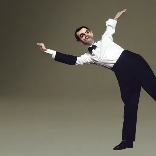 Prompt: mr bean dabbing