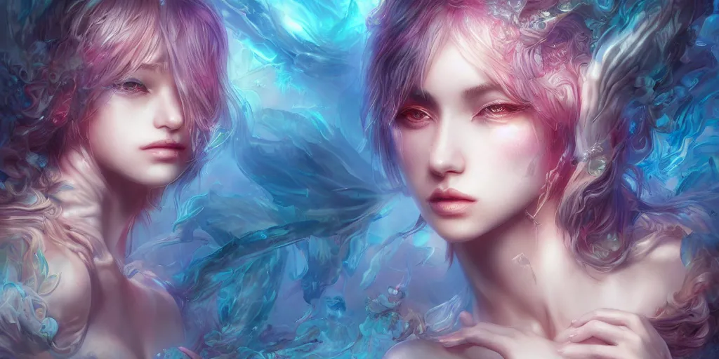 Prompt: dreamscape, sensual female, ross tran, vivid colors, anatomical, highly detailed sculpture, intricate detailed, ommatidia, 8 k, cinematic atmosphere, post - processing