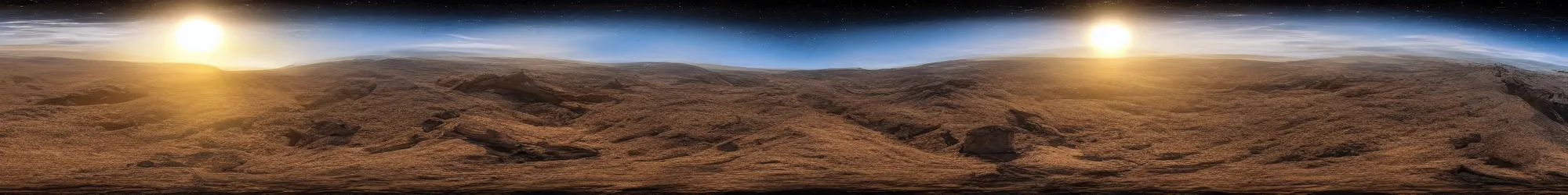 Prompt: panorama view of a alien planet, 360*