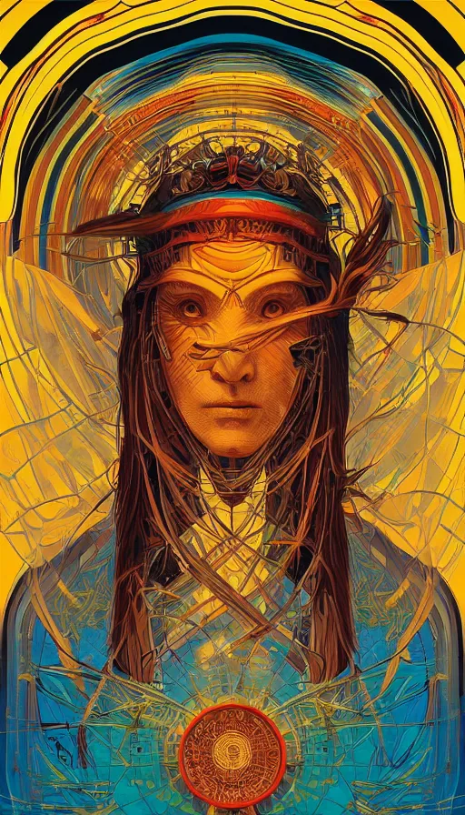 Prompt: the oracle of ancient wisdom, italian futurism, da vinci, dan mumford, josan gonzalez