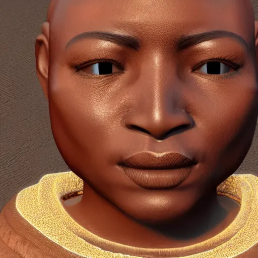 Image similar to unreal engine render of an african face,