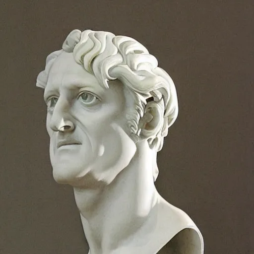 Prompt: a sculpture by canova with the likeness of rutger hauer