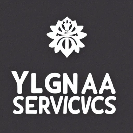 Prompt: logo for yoga service with text elena gladkaya behance