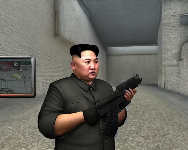 Image similar to kim jong un, counter strike global offensive, videogame