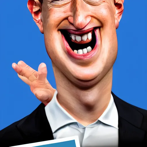 Prompt: extreme silly face championship mark zuckerberg winning entry, face pulling world tournament 2 0 1 9. funny and grotesque face pulling competition. ridiculous caricature, competition highlights