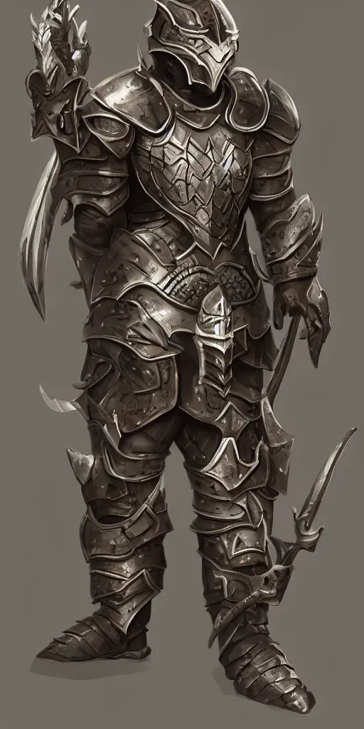 Image similar to A fierce and battle-hardened Dragonborn paladin, clad in shining armor, trending on artstation