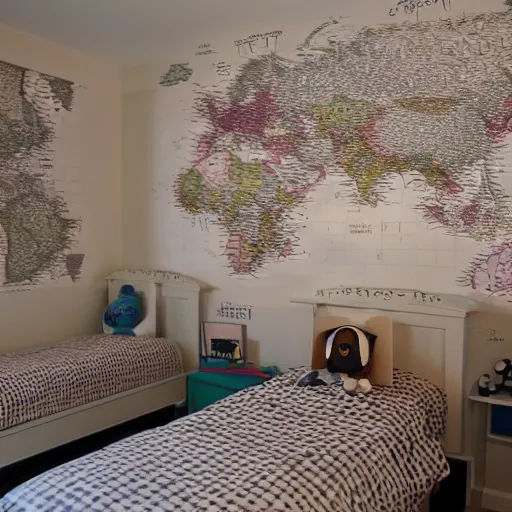 Image similar to a map of a boys bedroom, highly detailed,