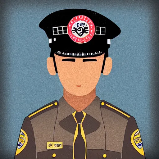 Image similar to “Donut police officer, digital art, 4k, award winning”