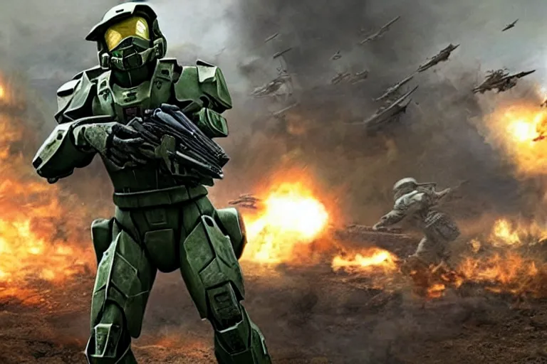 Image similar to master chief in world war 2