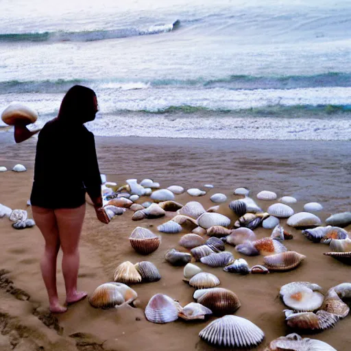 Prompt: shelly sells seashells by the seashore