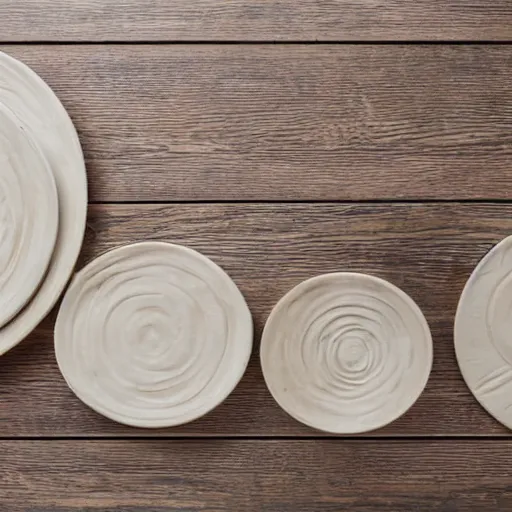 Image similar to ceramic set on a chiseled wooden table