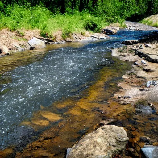 Prompt: a flowing creek