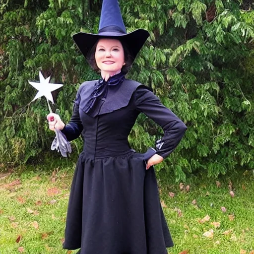 Prompt: Wholesome Wicked Witch of the West posing from LinkedIn profile picture, professional headshot