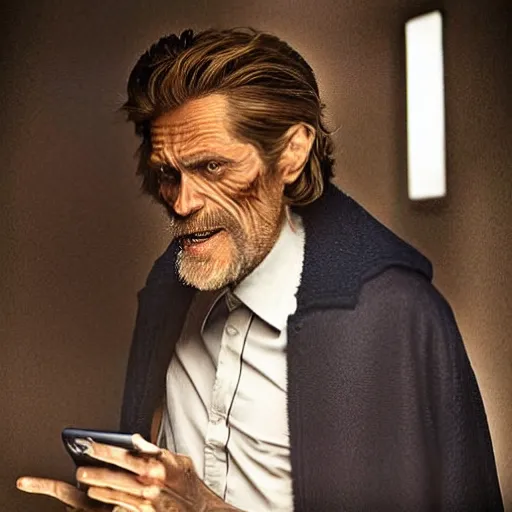 Prompt: willem dafoe as a rough dirty old man with a scruffy beard in a dark blue trenchcoat as the new doctor who, cinematic, volumetric lighting, f 8 aperture, cinematic eastman 5 3 8 4 film, photorealistic by greg rutkowski