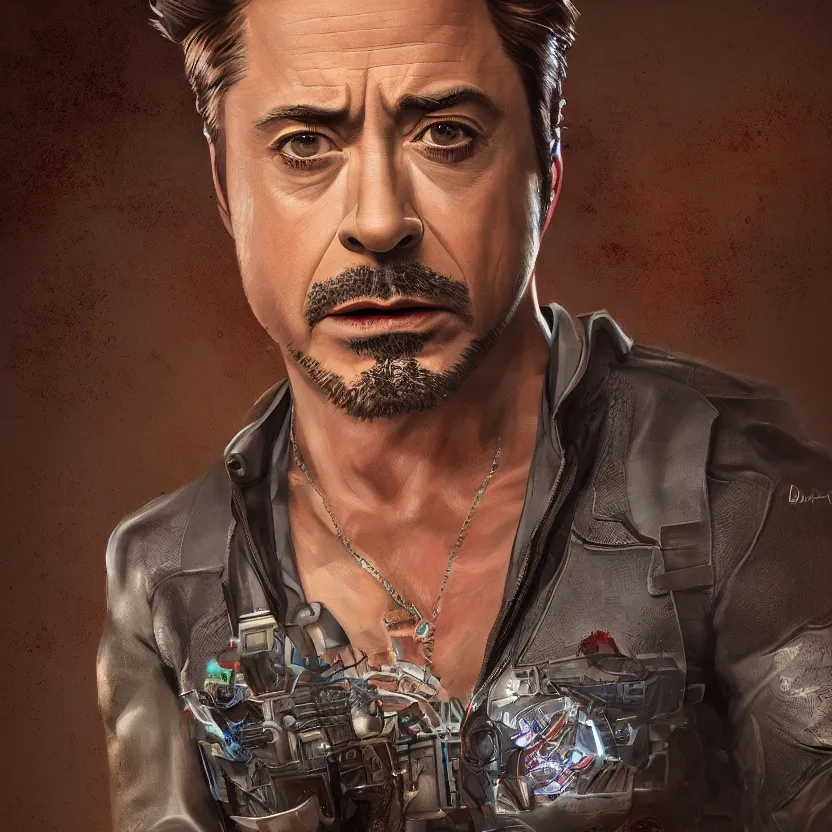 Image similar to brownies depicting robert downey jr., very detailed texture, realistic shaded lighting, studio quality, digital art, dynamic background, unreal engine 5 rendered, octane rendered, pinnacle studio, naturel, trending on artstation, art style by ian sprigger