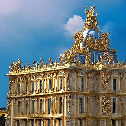 Image similar to Versailles Castle, in the year 3000