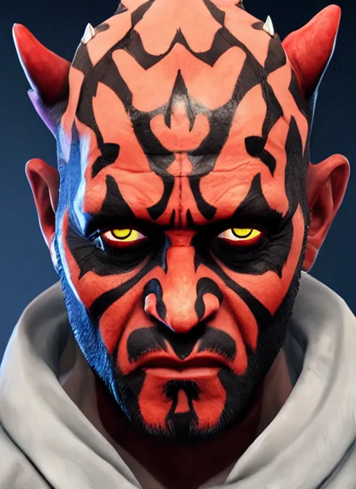 Prompt: highly detailed portrait darth maul with yellow eyes in gta v, unreal engine, fantasy art by greg rutkowski, global illumination, radiant light