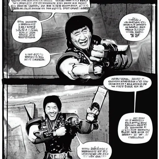 Prompt: jackie chan as warhammer 4 0 k