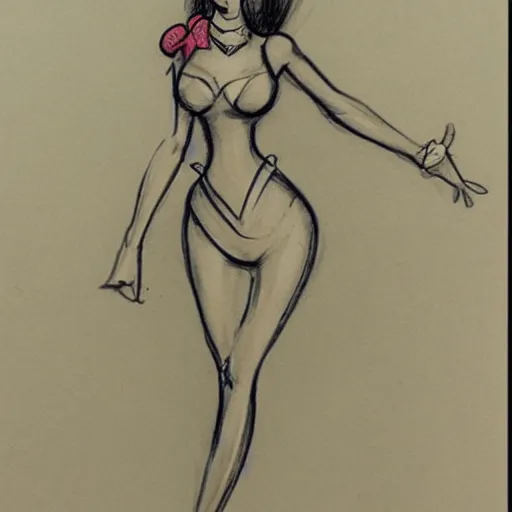 Image similar to milt kahl sketch of victoria justice with kim kardashian body as princess daisy from super mario bros