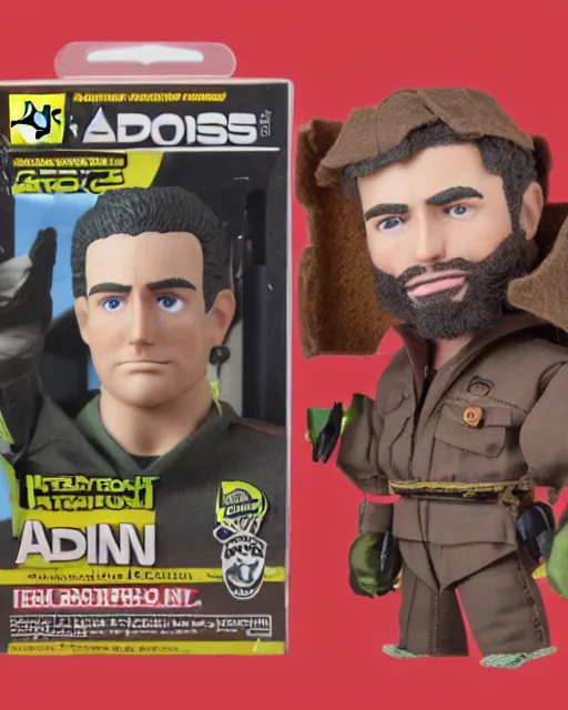 Image similar to twitch streamer adin ross as a action figure. highly detailed felt. hyper real photo. 4 k.