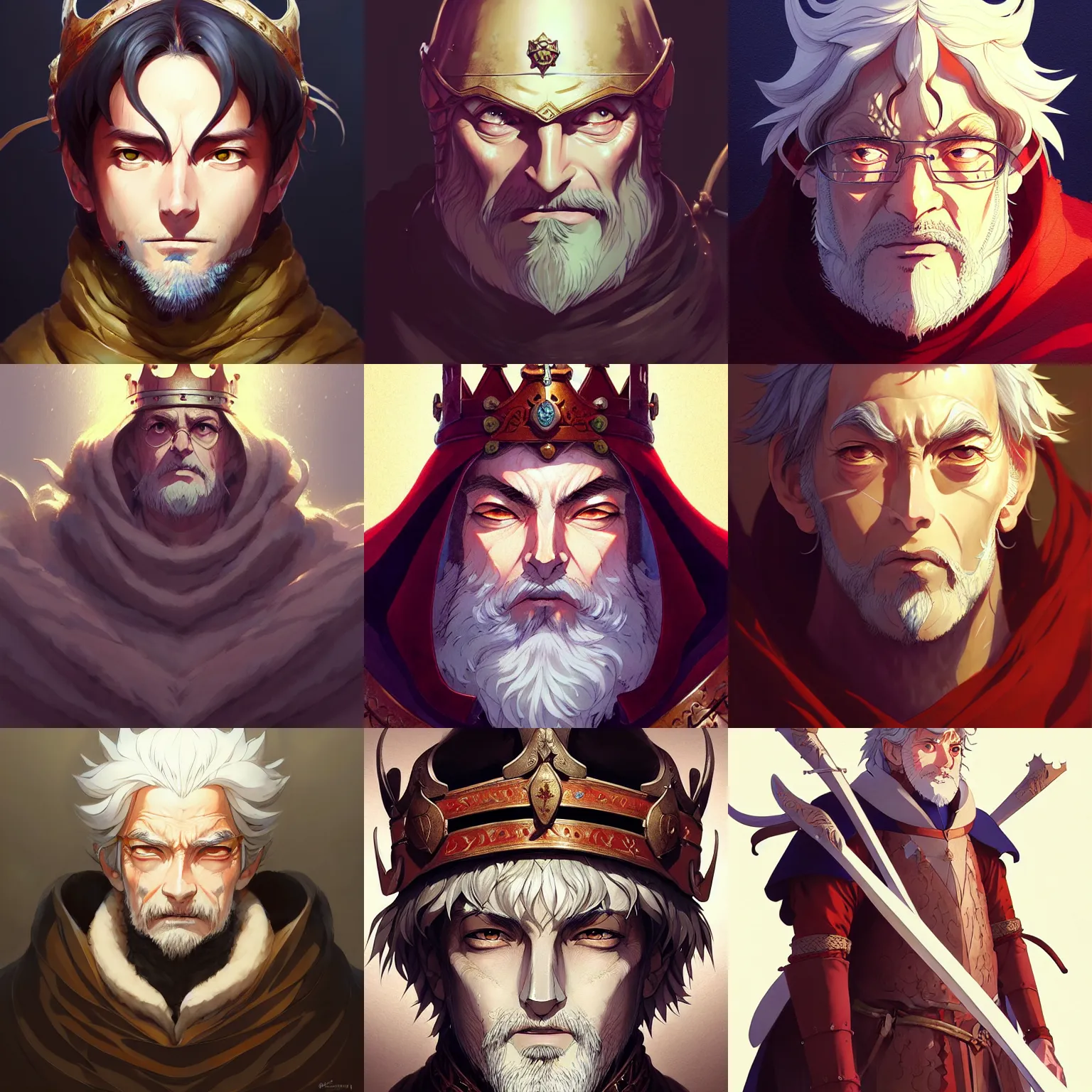 Prompt: portrait of a medieval old king, portrait shinkai makoto studio ghibli studio key hideaki anno sakimichan stanley artgerm lau rossdraws james jean marc simonetti elegant highly detailed digital painting artstation pixiv