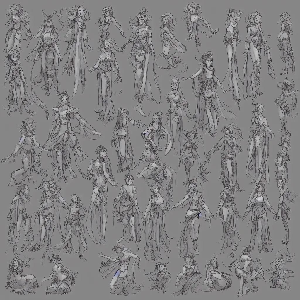 Character Sheet For A Celestial Goddess Stable Diffusion