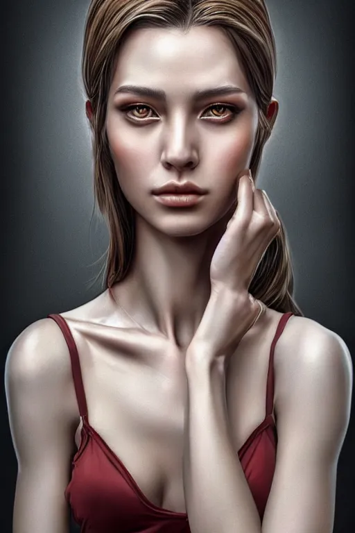 Image similar to photo of a gorgeous young woman in the style of stefan kostic and David Cronenberg , realistic, sharp focus, 8k high definition, 35mm film photography, photo realistic, insanely detailed, intricate, elegant, art by stanley lau and artgerm