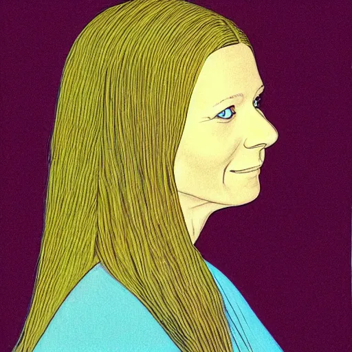 Prompt: “ gwyneth paltrow retro minimalist portrait by jean giraud, art of moebius, sharp, smooth face, comic, 8 k ”