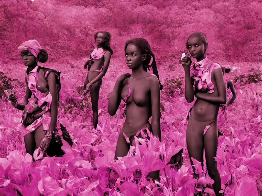 Image similar to fragrance advertising campaign by richard mosse